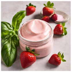 STRAWBERRY AND BASIL CREAM...